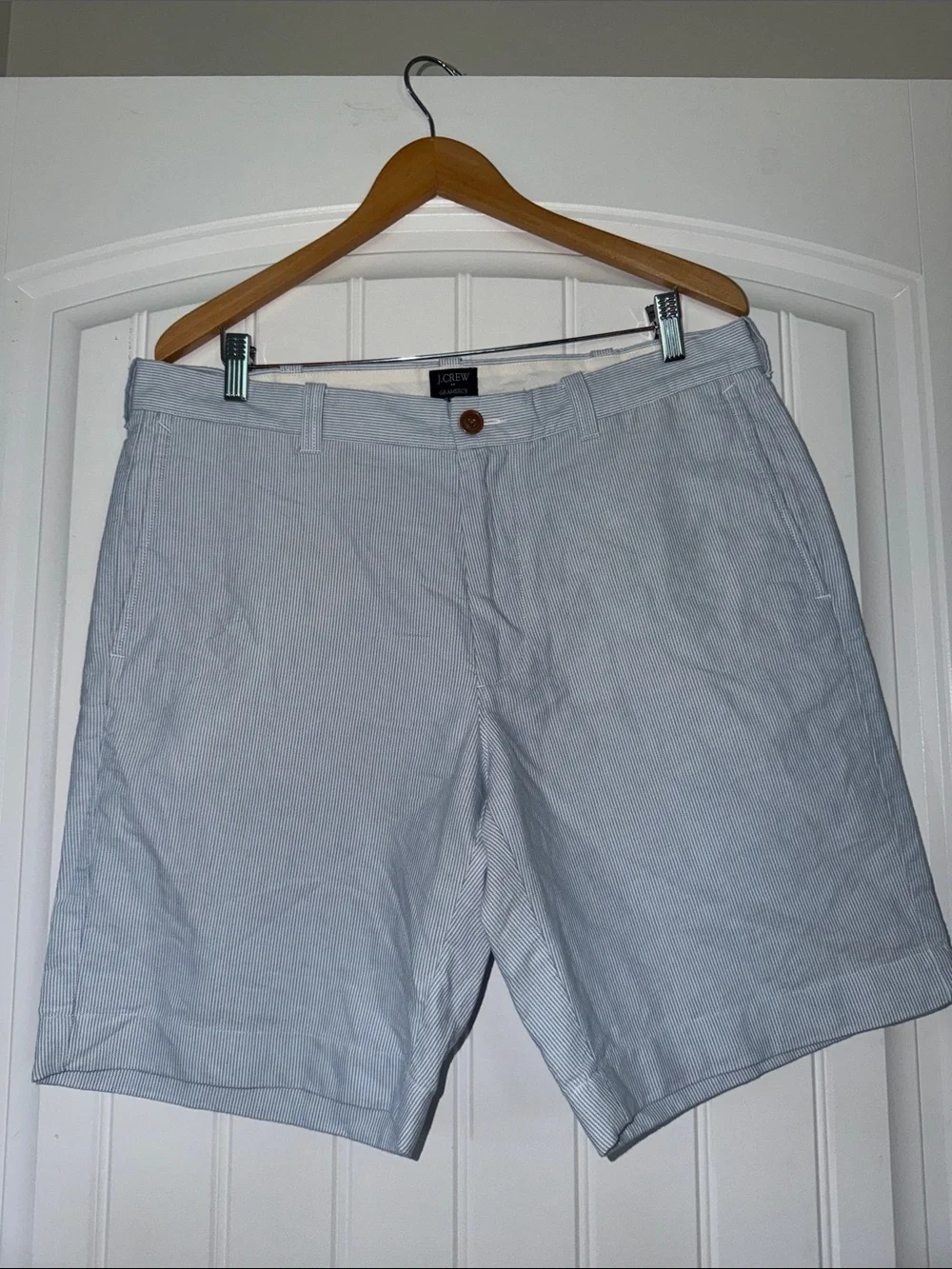 J Crew Gramercy pinstripe Shorts Size 35